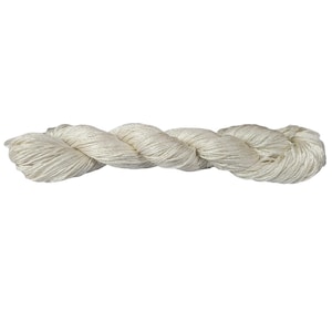 Ivory Cream Mulberry Silk Yarn: 3-Ply Fingering | 260 Yards | 50 gms