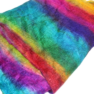 Silk Cocoon Sheet - Mulberry Silk Lap Fiber Hand Dyed 3.5 oz to 36 oz - silk fibers for spinning - silk fibre for felting silk for roving