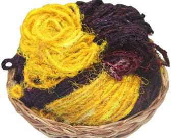 Handspun Recycled Sari Silk Yarn: Bulky Combo Pack (200g)