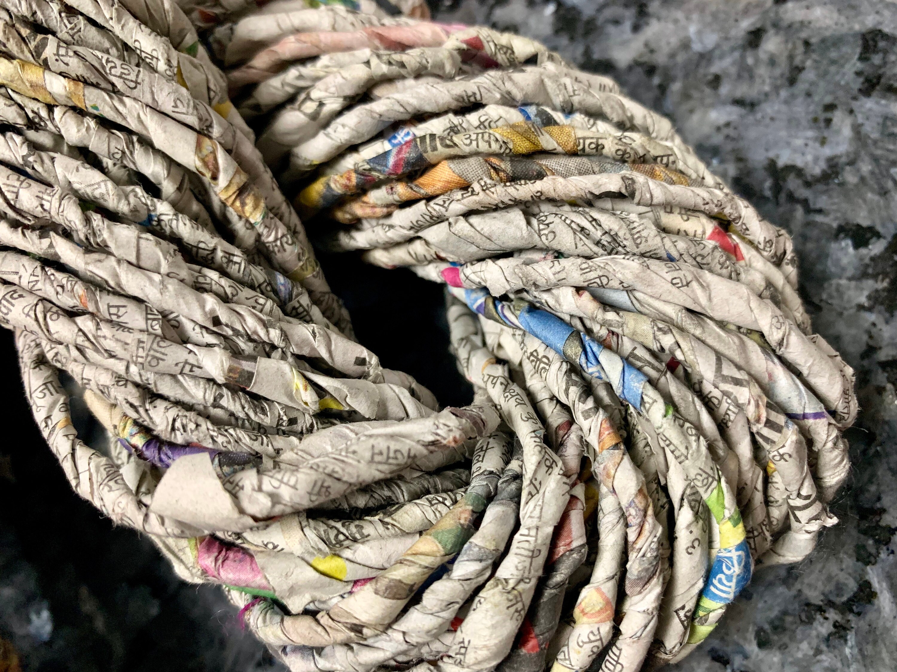 Recycled Newspaper Yarn Newspaper Yarn Spun Newspaper Yarn Etsy