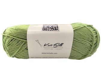 Soft Cotton Knitting Yarn: Lightweight 2-Pack - Pista Green