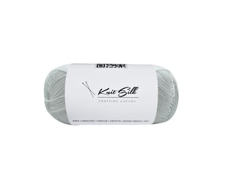 Hilo de algodón mercerizado para ganchillo: Knitsilk CottonMuse, blanco (4 ovillos de 75 g)