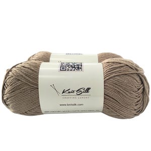 Knitsilk Soft Cotton Knitting Yarn – 100% Cotton | 100g (Approx. 200+ Yards) |Lightweight | For Knitting & Crochet | Pack of 2 | Light Cream
