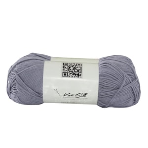 Knitsilk Soft Cotton Knitting Yarn – 100% Cotton | 100g (Approx. 200+ Yards) | Lightweight | For Knitting & Crochet | Pack of 2 | Grey