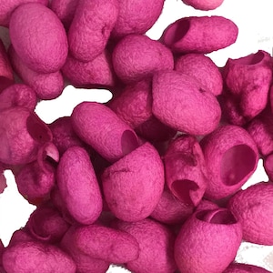 Hand Dyed Silk Cocoons: Jewelry & Textile Art Supplies (Pack of 30)