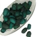 Green Color - 30 Hand Dyed Silk Cocoons, Silk Cut Cocoons, Mulberry Silk Fibres – Pack of 30 | Mawata hankies, spinning, jewelry 