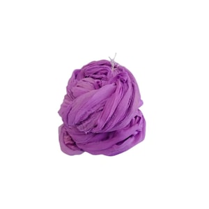 Cinta de seda sari reciclada pintada a mano / Hilo vegano / Ecológico / Cintas con borde sin rematar / Tejido / Macramé DIY / Suministros de hilo artístico / Sostenible