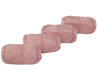 Rosa mercerisierte Baumwollwolle: Häkelfaden für Bekleidung - 4x75g