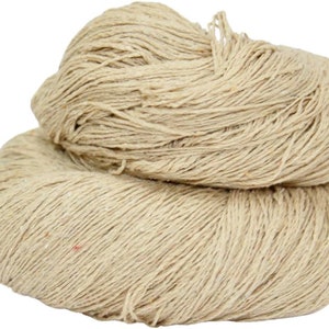 Tussah Silk Yarn - 4 Ply Carded Spun, 750+ Yards for Knitting