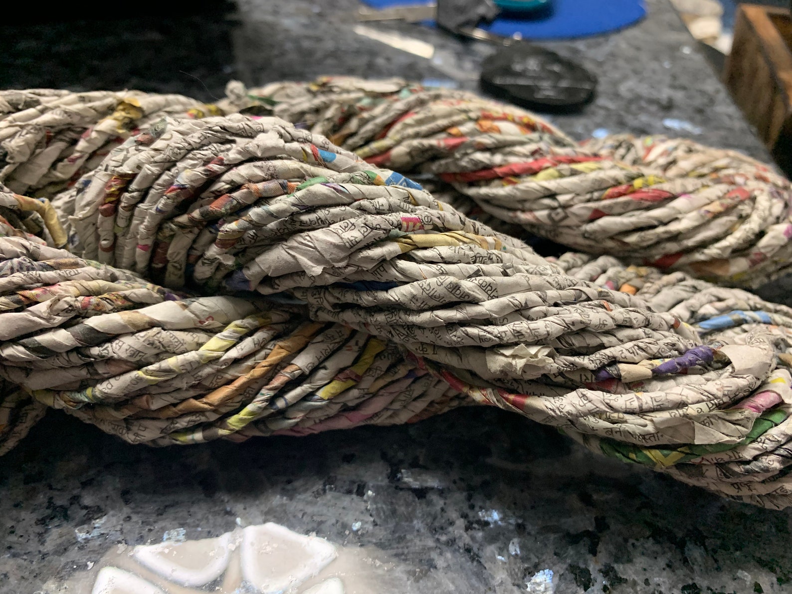 Recycled Newspaper Yarn Newspaper Yarn Spun Newspaper Yarn Etsy