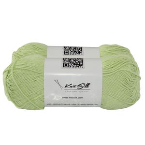 Knitsilk Soft Cotton Knitting Yarn – 100% Cotton | 100g (Approx. 200+ Yards) | Lightweight |For Knitting & Crocheing |Pack of 2 | Neon Green