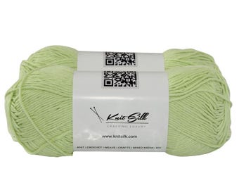 Neon Green Cotton Knitting Yarn: Lightweight 2-Pack (200+ Yards Each)