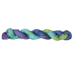 Pure Mulberry Silk yarn 3 ply - 260 yards - 50 Gms - knitting, crochet, tatting, jewellery making, sock yarn, DK ,Fair Trade Plumbago(MLT)