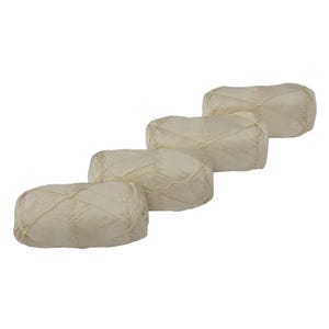 Knitsilk CottonMuse – 100% Gassed Mercerized Cotton Yarn, 4 x 75g (382 Yards), Premium Crochet Thread for Apparel & DIY Crafts| Cream| PACK4