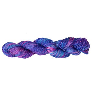 Pure Mulberry Silk yarn 3 ply - 260 yards - 50 Gms - Multicolor - knitting, crochet, tatting, jewellery making, sock yarn, DK ,Fair Trade