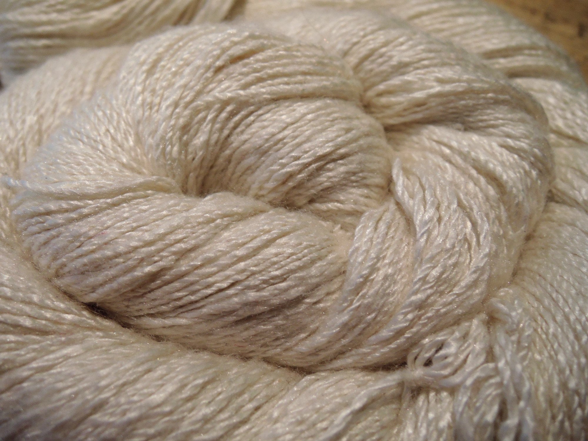 Product Details  OmShanti White - 100% White Eri (Wild Silk) Yarn
