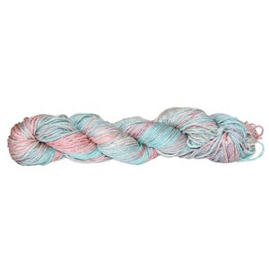 Pure Mulberry Silk yarn 3 ply - 260 yards - 50 Gms - knitting, crochet, tatting, jewellery making, sock yarn, DK ,Fair Trade Tulips(MLT)