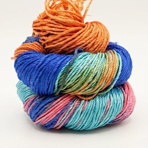 Rainbow Mulberry Silk Yarn: 3-Ply DK Weight, Hand-Dyed