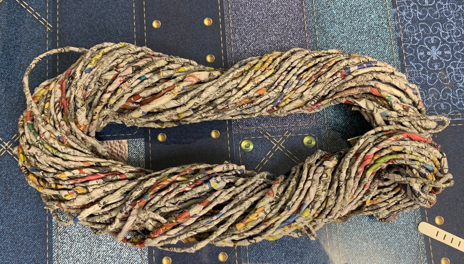 Recycled Newspaper Yarn Newspaper Yarn Spun Newspaper Yarn Etsy