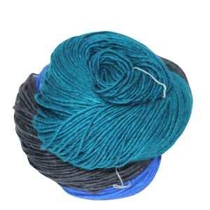 Knitsilk Hand-Dyed Silk Roving Worsted Weight Yarn: Perfect for Knitting and Crocheting Projects 325 yards (100 grams, Sydney)