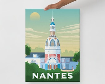 Nantes Tour Lu France Canvas, Travel Poster, Europe Wall Art, Large Canvas, Ready to hang art, Canvas Wall Art, Landscape Wall Art, Gift