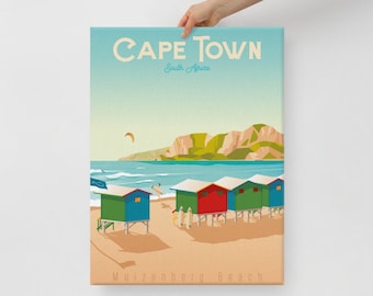 Cape Town South Africa Canvas, Travel Poster, Africa Wall Art, Large Canvas, Ready to hang art, Canvas Wall Art, Landscape Wall Art, gift