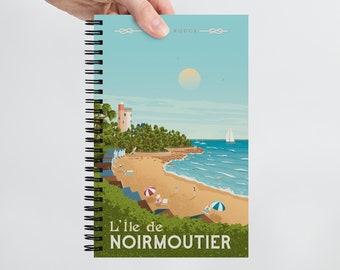 Ile Noirmoutier France Travel Journal Notebook, Spiral Notebook, Travelers notebook, bullet journal, notepad, stationary, Housewarming Gift