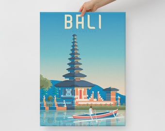 Bali Indonesia Canvas, Travel Poster, Asia Wall Art, Large Canvas, Ready to hang art, Canvas Wall Art, Landscape Wall Art, Gift