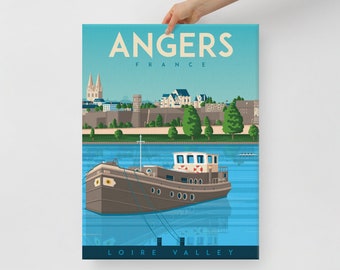 Angers Loire France Canvas, Travel Poster, Europe Wall Art, Large Canvas, Ready to hang art, Canvas Wall Art, Landscape Wall Art, Gift