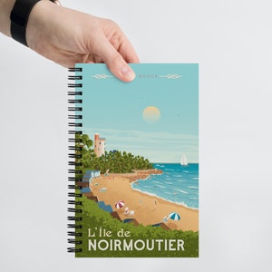 Ile Noirmoutier France Travel Journal Notebook, Spiral Notebook, Travelers notebook, bullet journal, notepad, stationary, Housewarming Gift