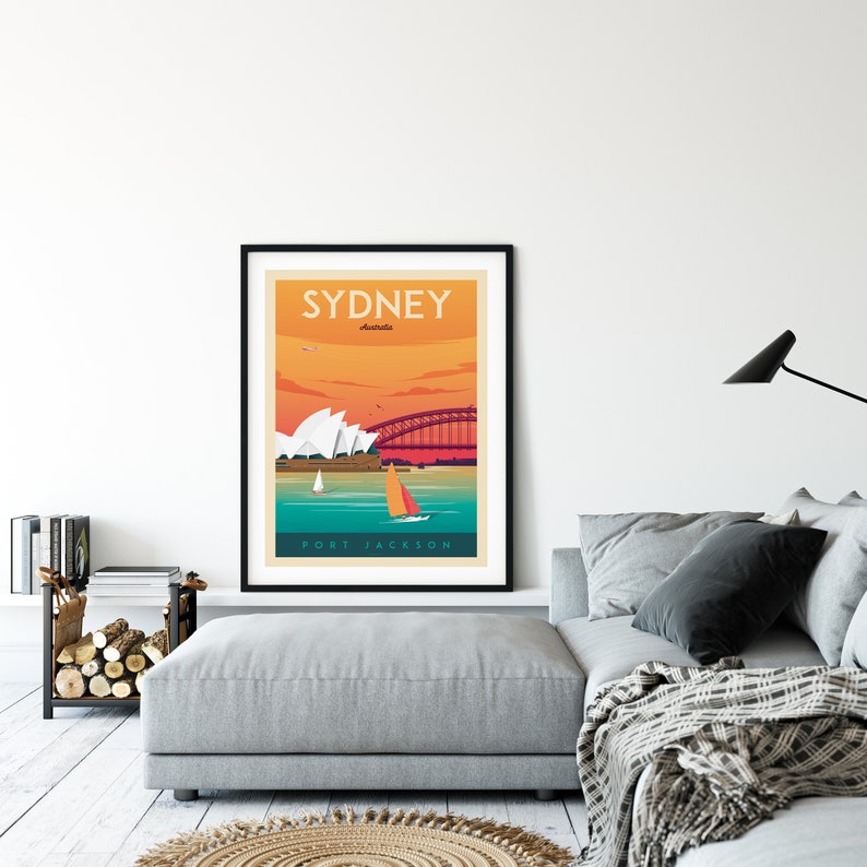 Sydney Australia Print, Opera House, City Skyline, Travel gift, Australia Wall Art, Travel Gift, Travel Poster, Housewarming, Birthday Gift image 8