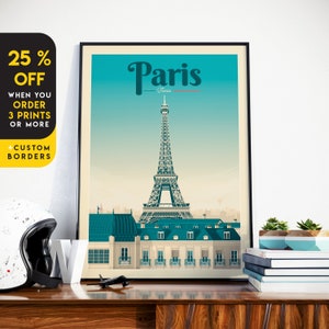 Paris Art Print, Eiffel Tower Wall Art, France, Parisian Poster, Paris Decor, Paris Gift, Travel Gift, Travel Poster, Europe, Housewarming