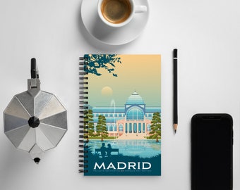 Madrid Spain Travel Journal Notebook, Spiral Notebook, Travelers notebook, bullet journal, notepad, stationary, Housewarming Gift