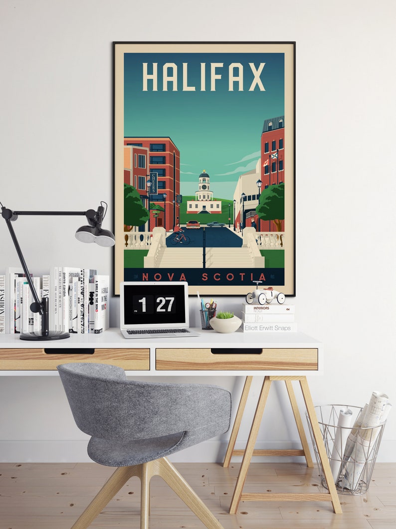 Halifax Print, Nova Scotia Print, The Clock Tower, Canada Print, Travel Gift, Travel Poster, USA Print, Housewarming, Birthday Gift image 3