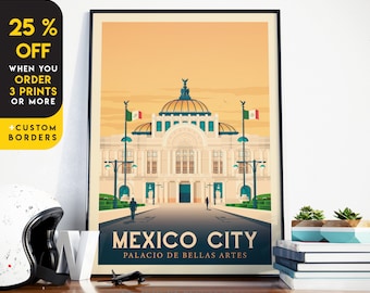 Mexico City Print, Mexico Print, America Travel gift, City Skyline Wall Art, Travel Gift, Travel Poster, Housewarming, Birthday Gift