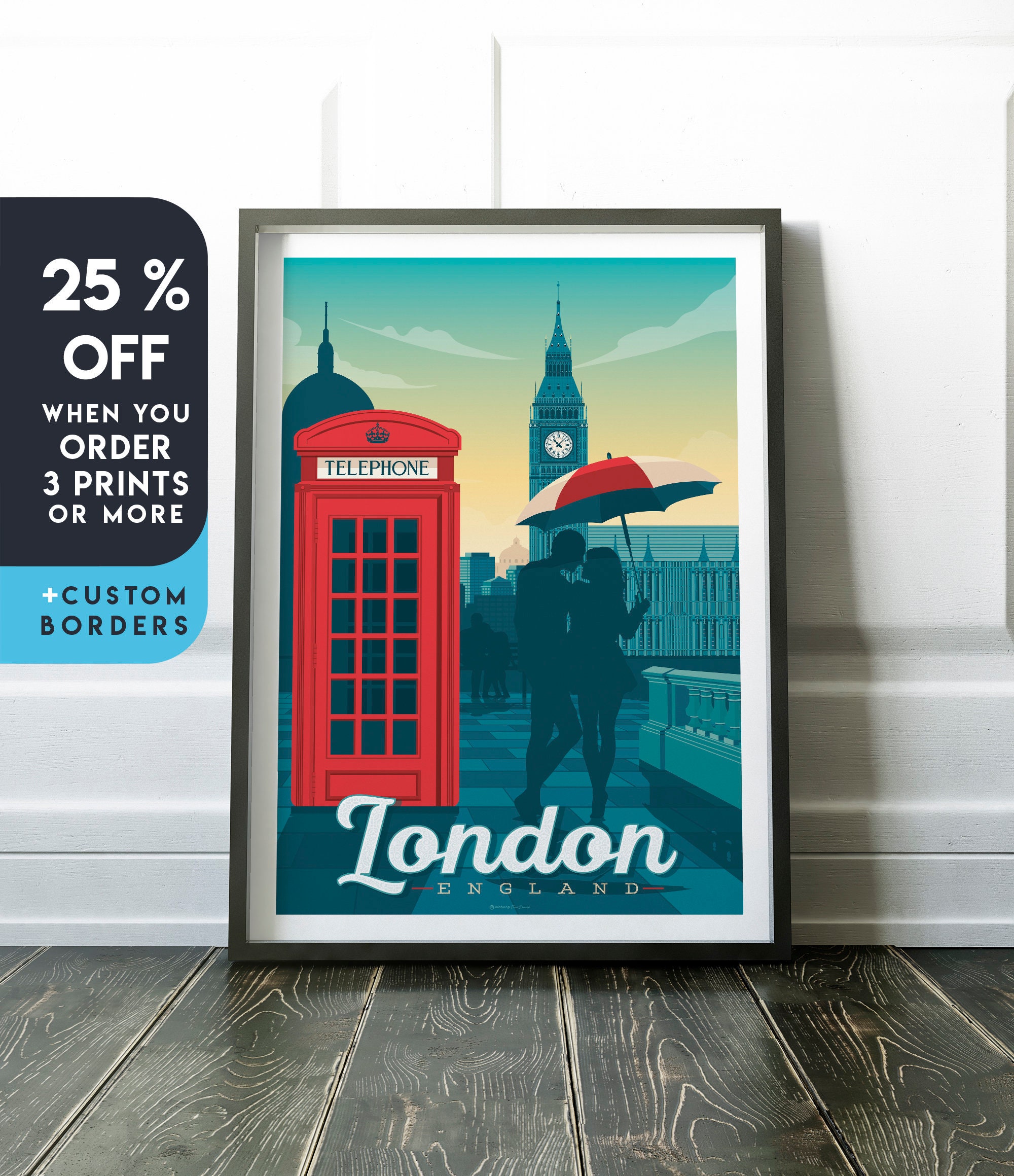 London City Skyline Landscape Poster Print T192 A4 A3 A2 A1 A0|