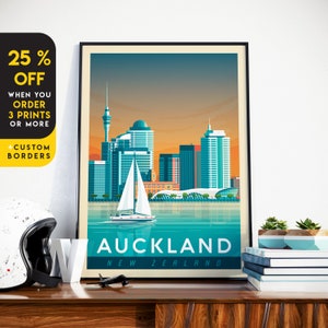 Auckland Print, New Zealand Print, Coastal Print, Travel gift, Coastal Wall Art, Travel Gift, Travel Poster, Housewarming, Birthday Gift