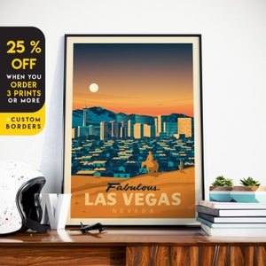 Las Vegas Print, Nevada Print, City Skyline Print, United States Print, Travel Gift, Travel Poster, USA Print, Housewarming, Birthday Gift