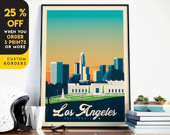 Los Angeles California Print, Griffith Museum, United States Print, Travel Gift, Travel Poster, USA Print, Housewarming, Birthday Gift