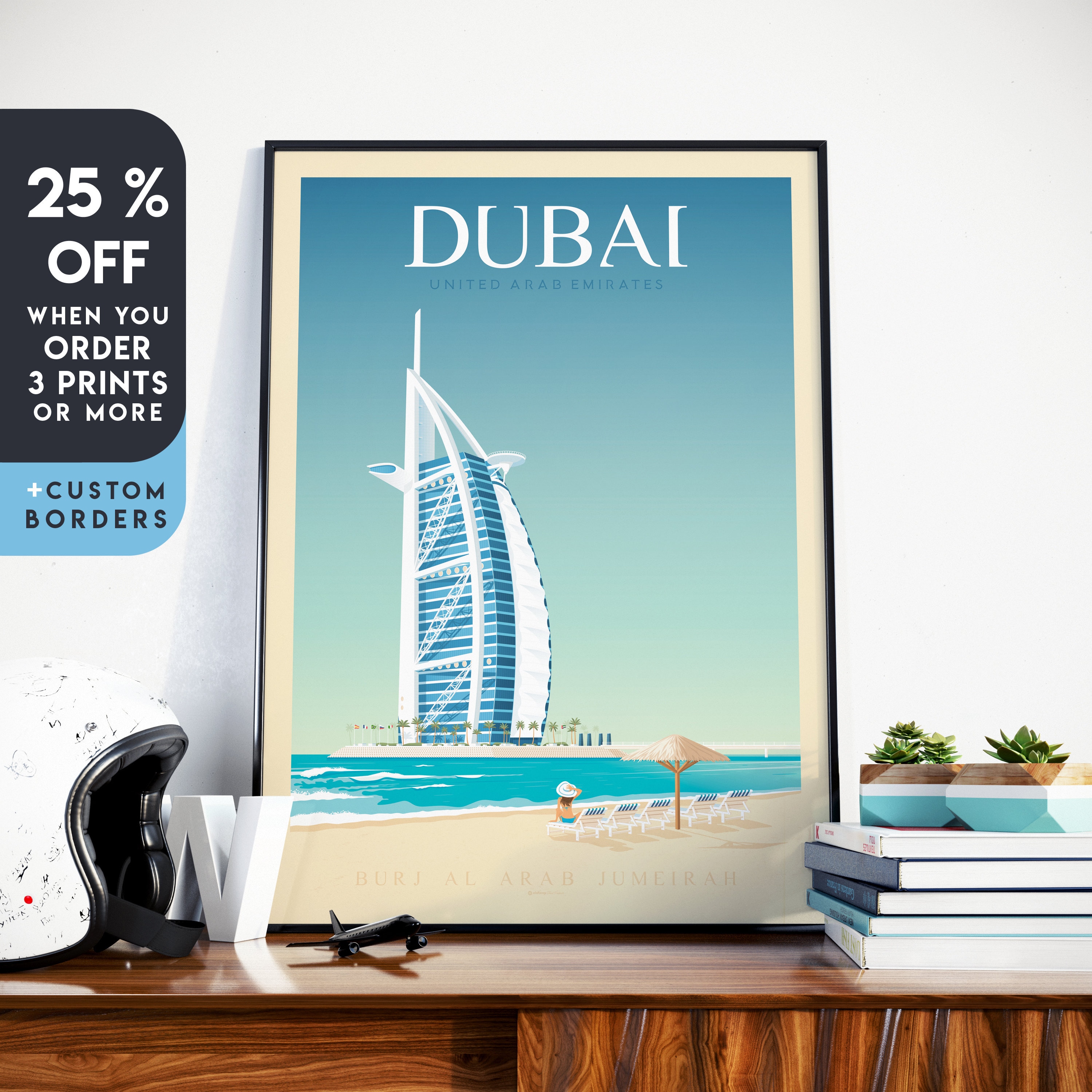 Giclée Prints Dubai Cityscape Dubai Art Print Dubai Decor Dubai UAE