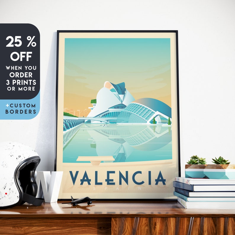 Valencia Print Valencia Vintage Travel Poster Spain Print Etsy