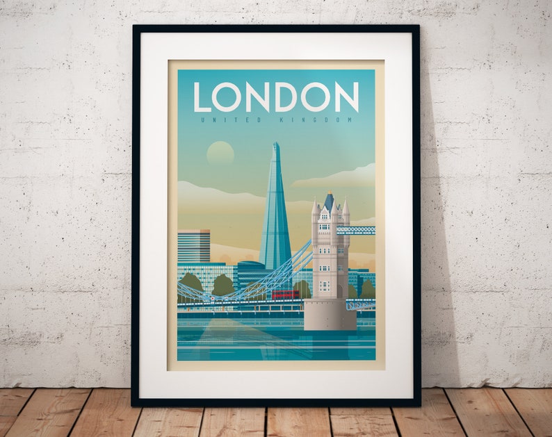 London Art Print, London Wall Art, England Art Print, London Poster, London Gift, Travel Gift, Travel Poster, Housewarming, Wedding Gift image 6