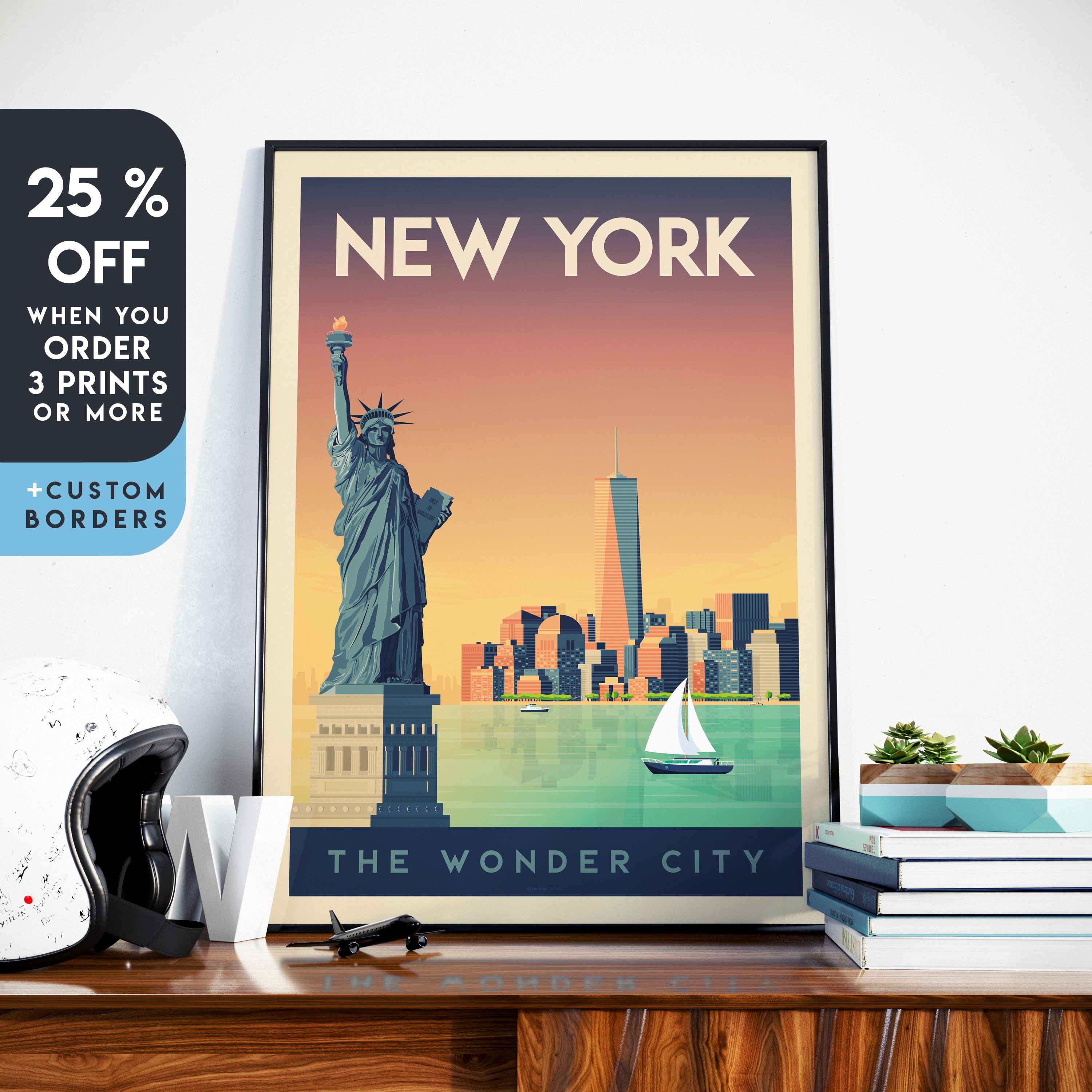 Affiche Voyage New York Poster Vintage New York Affiche - Etsy France