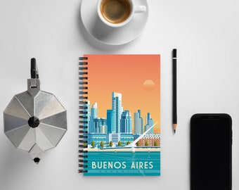 Buenos Aires Argentina Travel Journal Notebook, Spiral Notebook, Travelers notebook, bullet journal, notepad, stationary, Housewarming Gift