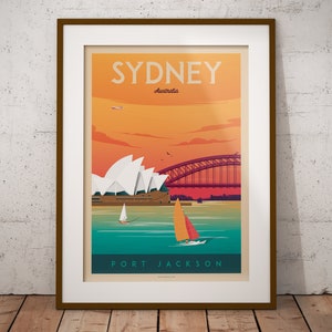 Sydney Australia Print, Opera House, City Skyline, Travel gift, Australia Wall Art, Travel Gift, Travel Poster, Housewarming, Birthday Gift image 6