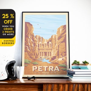 Petra Art Print, Jordan Art Print, La Khazneh, Travel Print, Travel Poster, Moroccan Decor, Housewarming Gift,Anniversary Gift