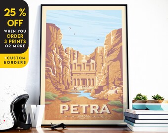 Petra Art Print, Jordan Art Print, La Khazneh, Travel Print, Travel Poster, Moroccan Decor, Housewarming Gift,Anniversary Gift