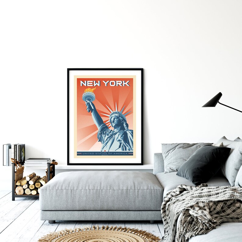 New York Art Print, NYC Poster, NYC Skyline, America Art Print, New York Poster, New York Gift, New York Decor, Travel Poster, Housewarming image 10