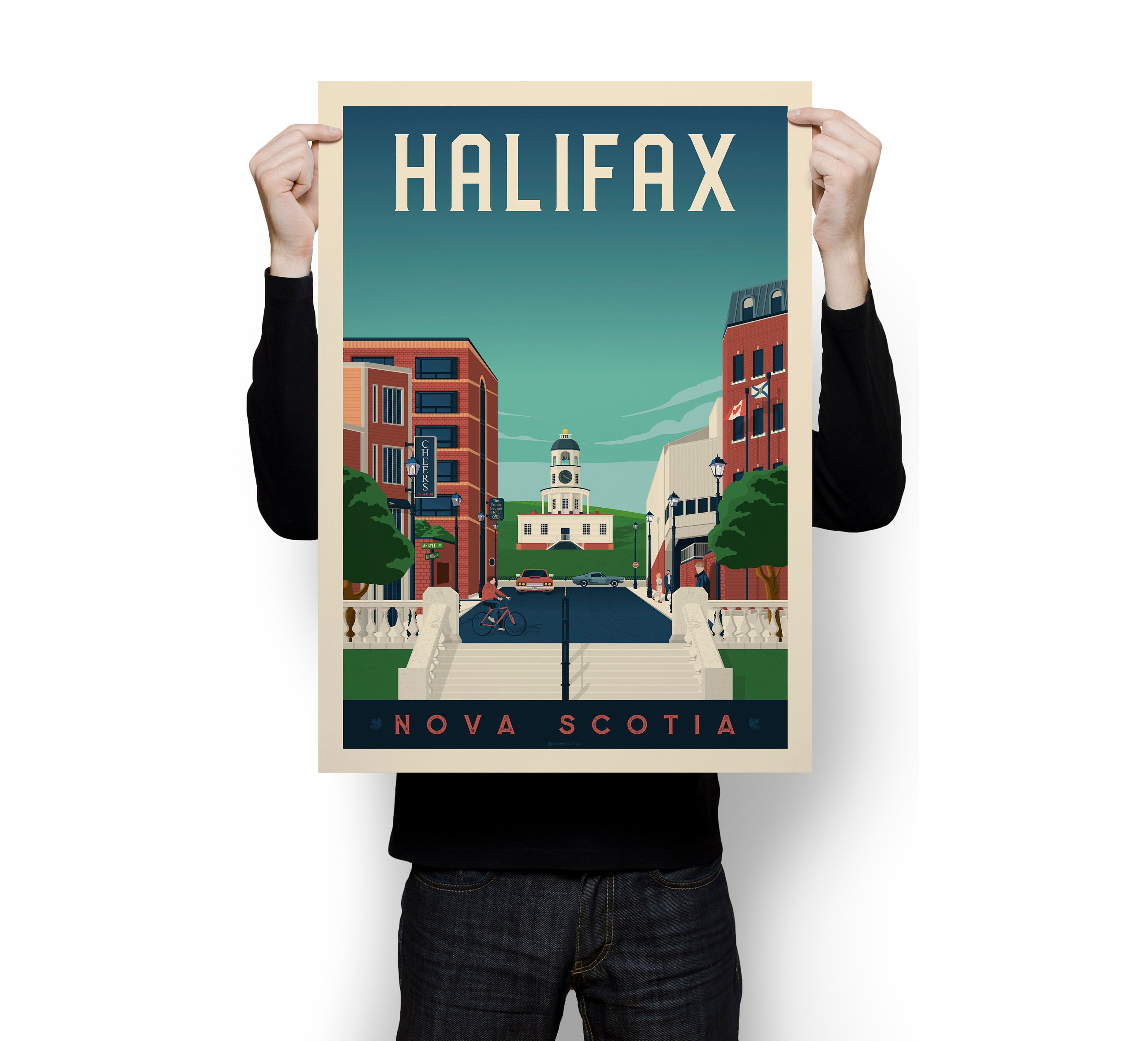 Halifax Nova Scotia Art Print Retro Canada Wall Art Vintage Etsy