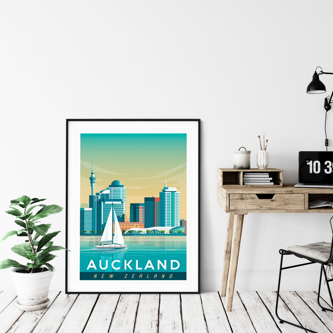 Affiche Voyage Auckland Poster vintage Auckland Affiche Etsy